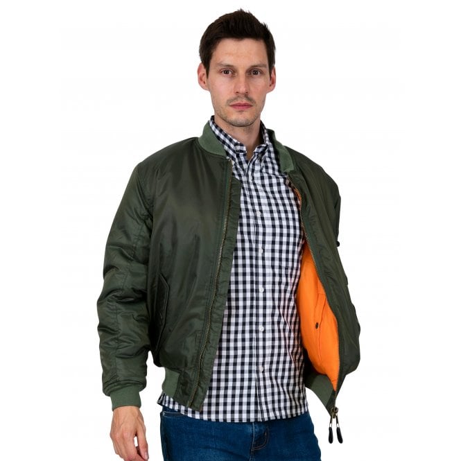 Classic Flight MA1 Bomber Jacket Olive Green – Army and Navy